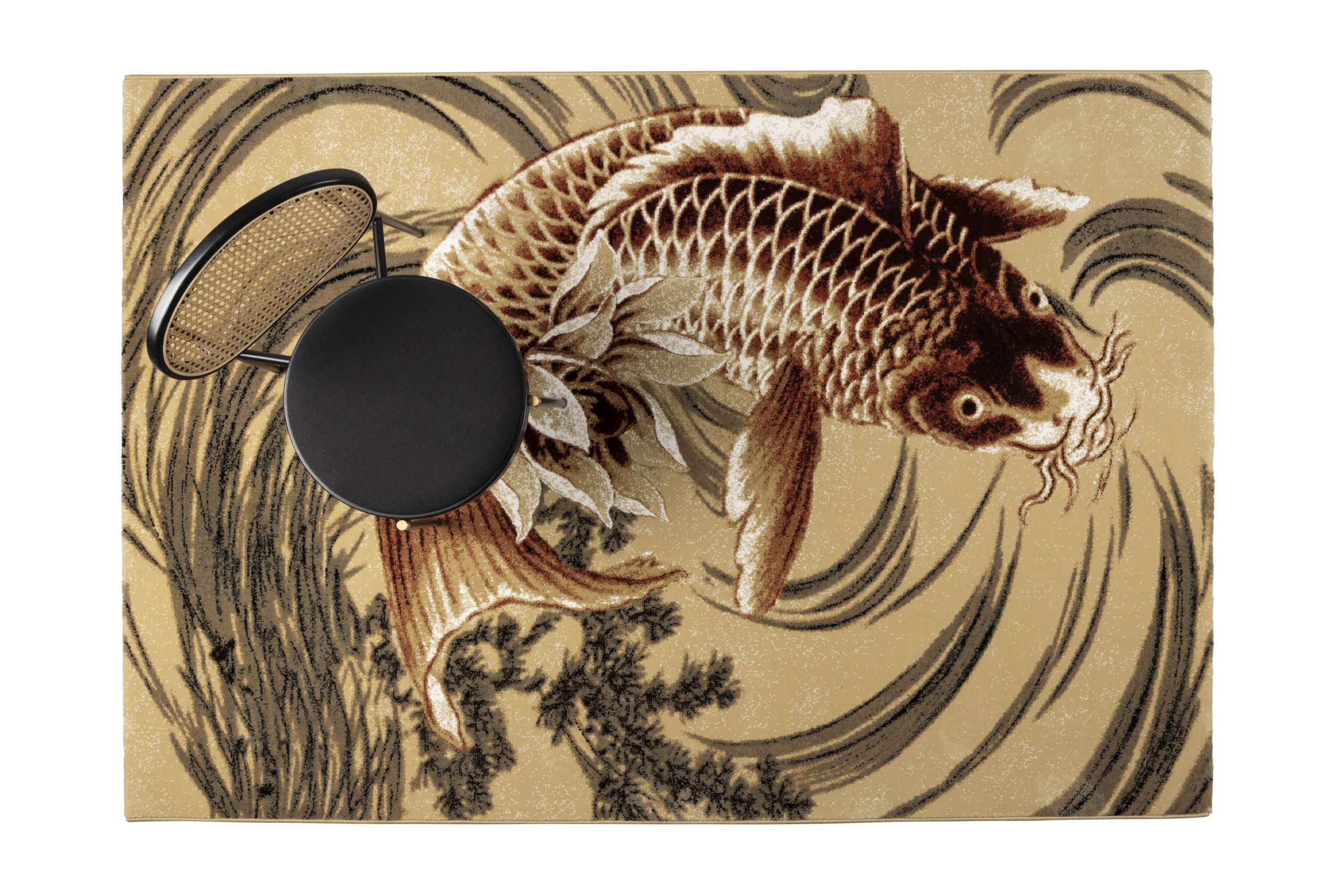 Retro Teppich The Legend Of Koi in 160 x 230 cm