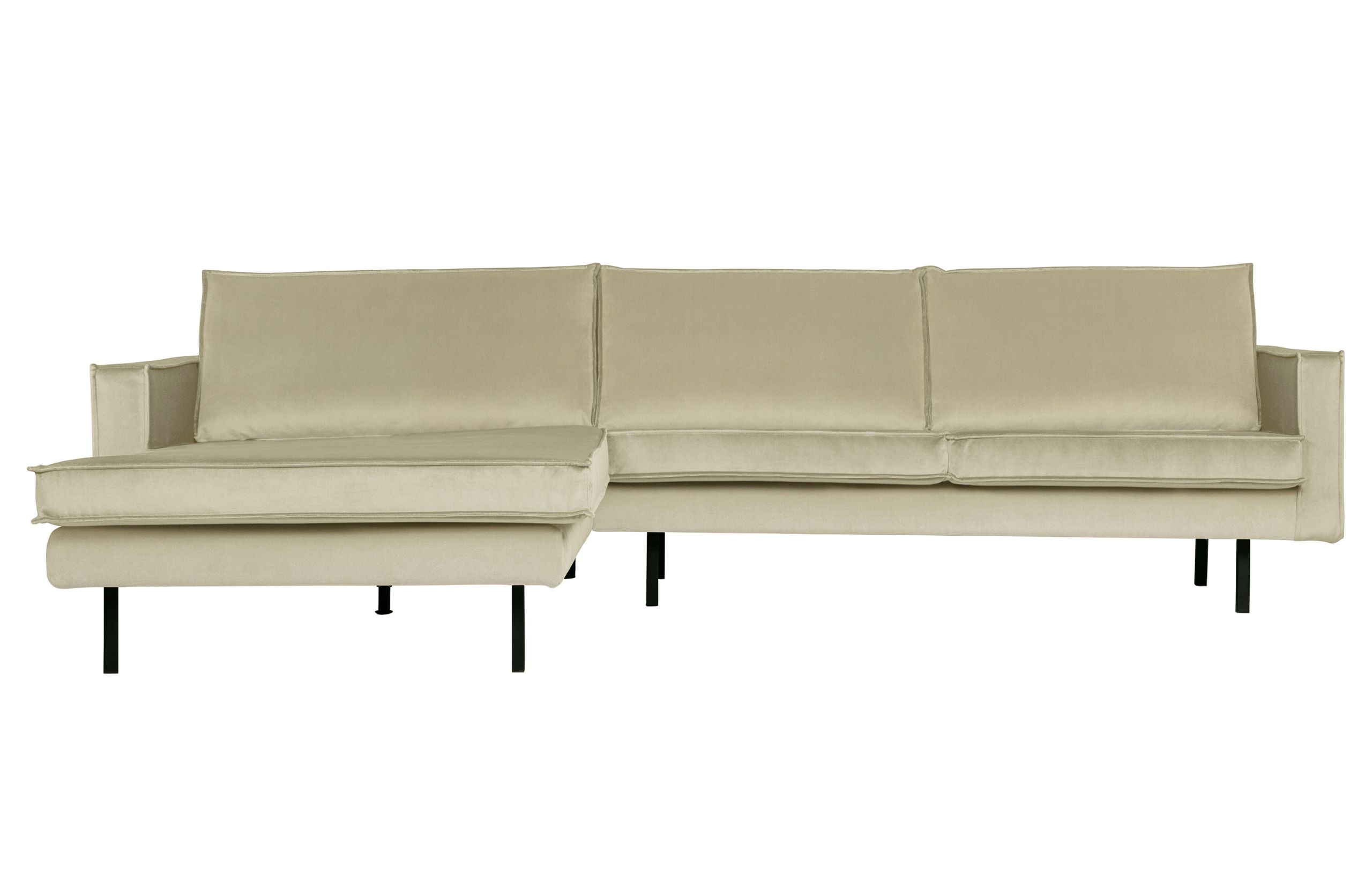 Retro Ecksofa Samt  Rodeo 3-Sitzer Rechts oder Links 300/160 verschiedene Farben