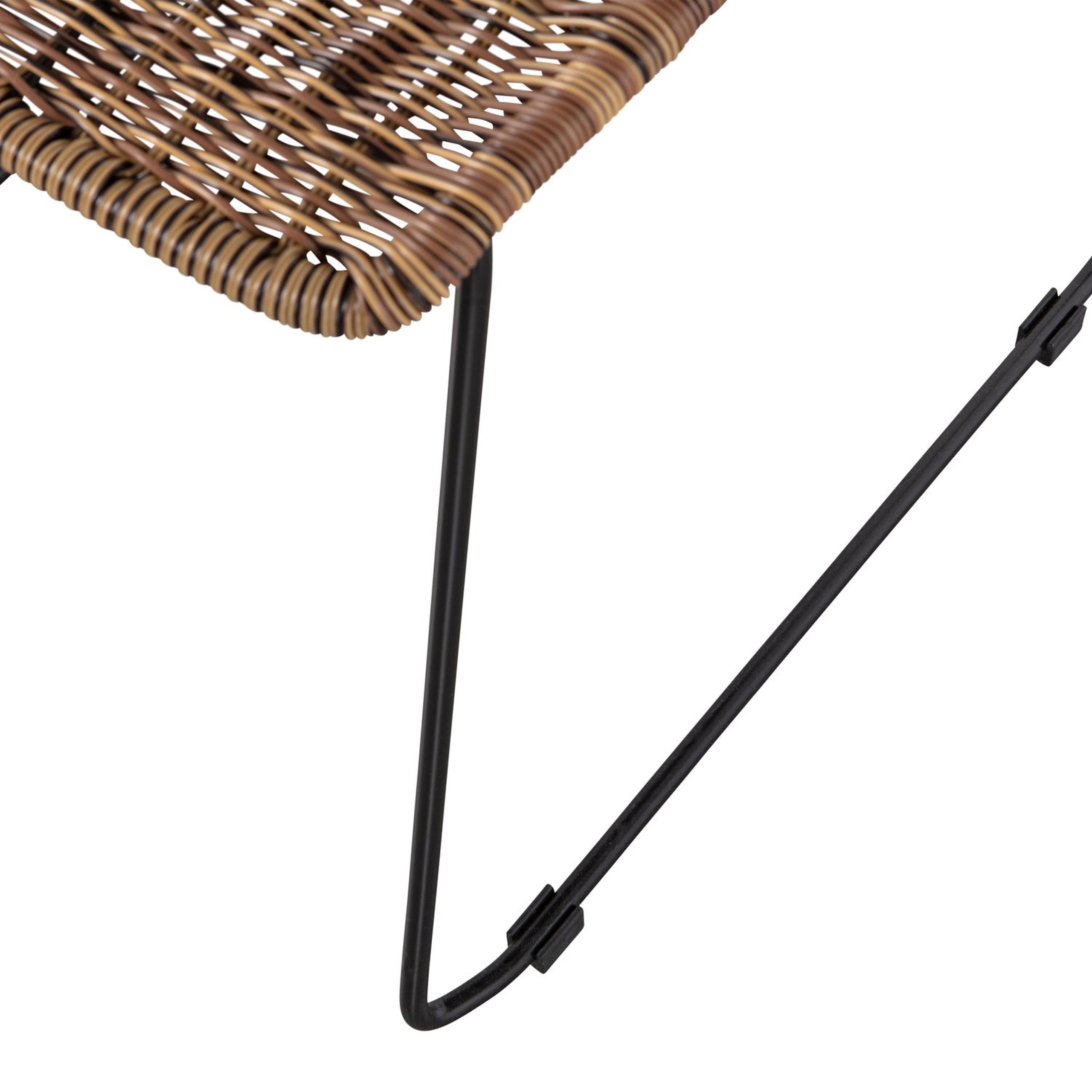 2er Set Rattanstuhl Esszimmerstuhl Wings PE-Rattan In/Outdoor