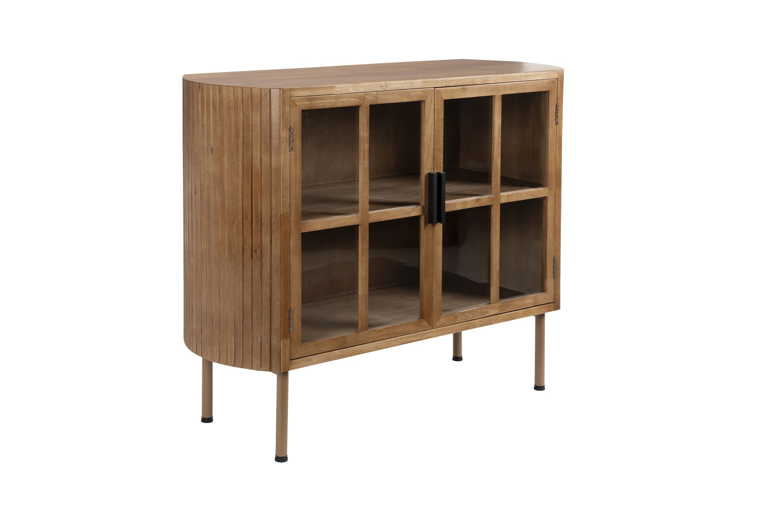 Retro Sideboard Vitrine Yaz Oval mit Sprossenkorpus