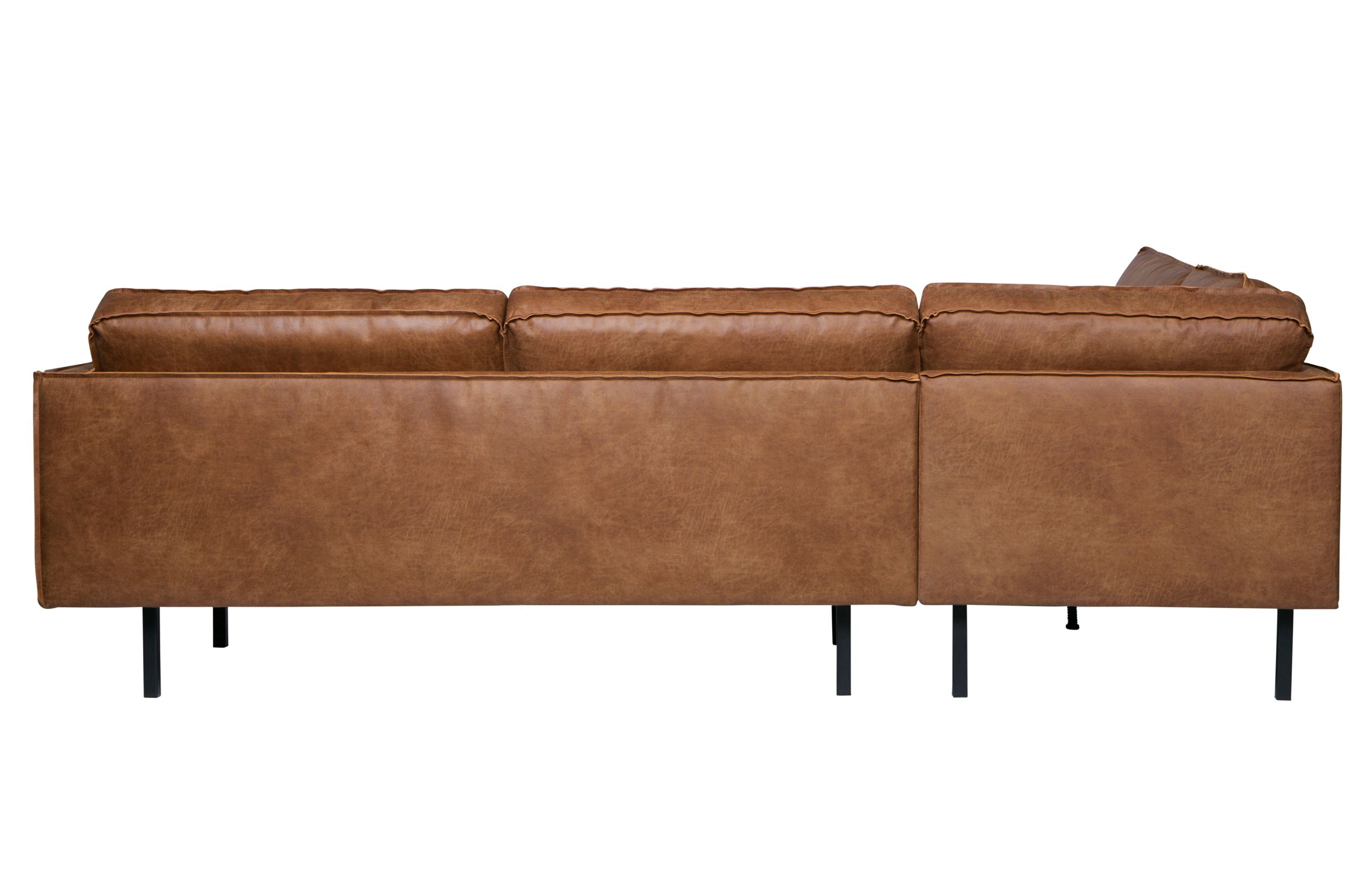 Ecksofa Eckbank Leder Rodeo 3-Sitzer Cognac Links 266/213 cm