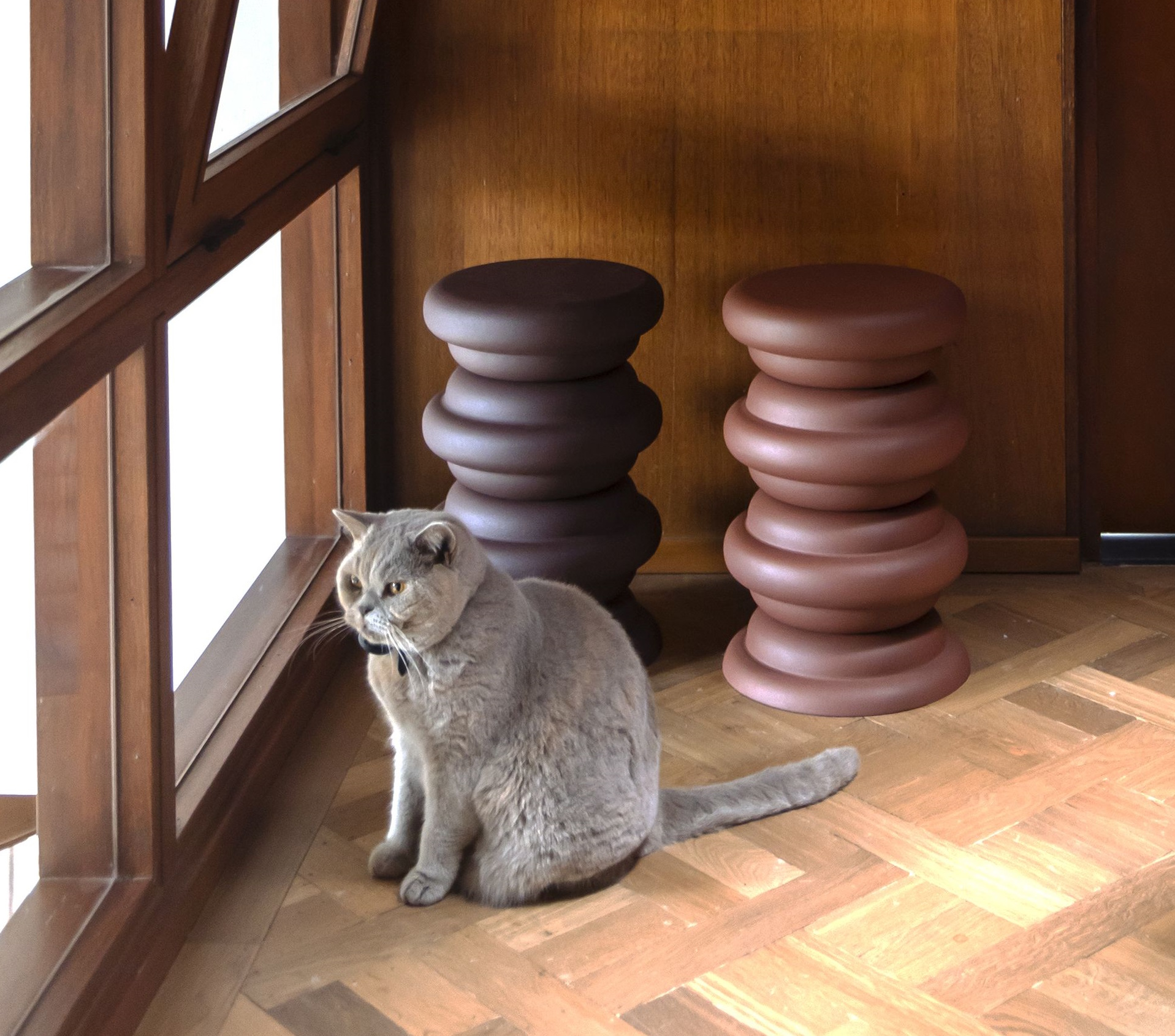 Retro Beistelltisch Hocker Pflanzenständer Artemis Metall zwei Farben