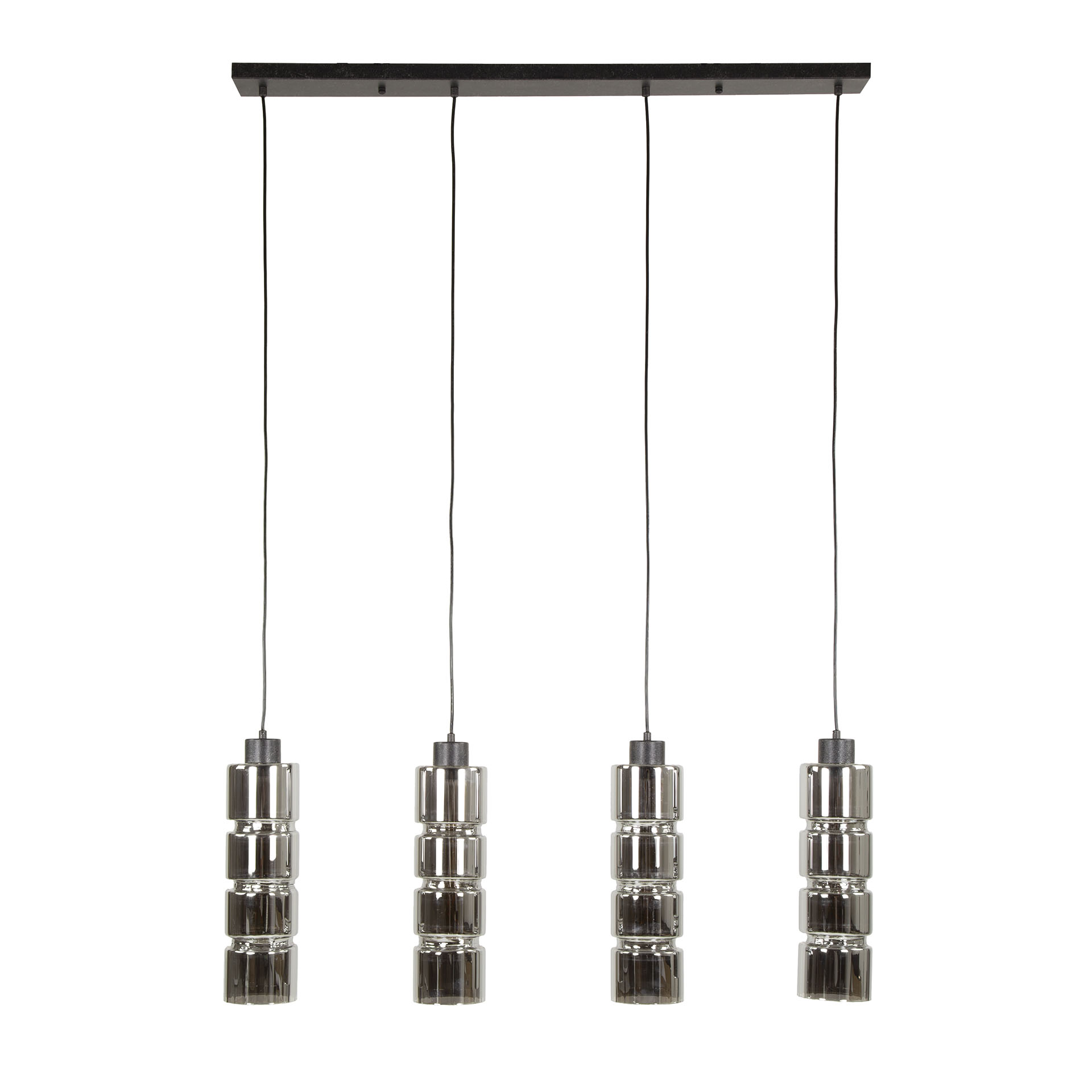 Industrial Hängelampe Pendelleuchte Column Verchromtes Glas