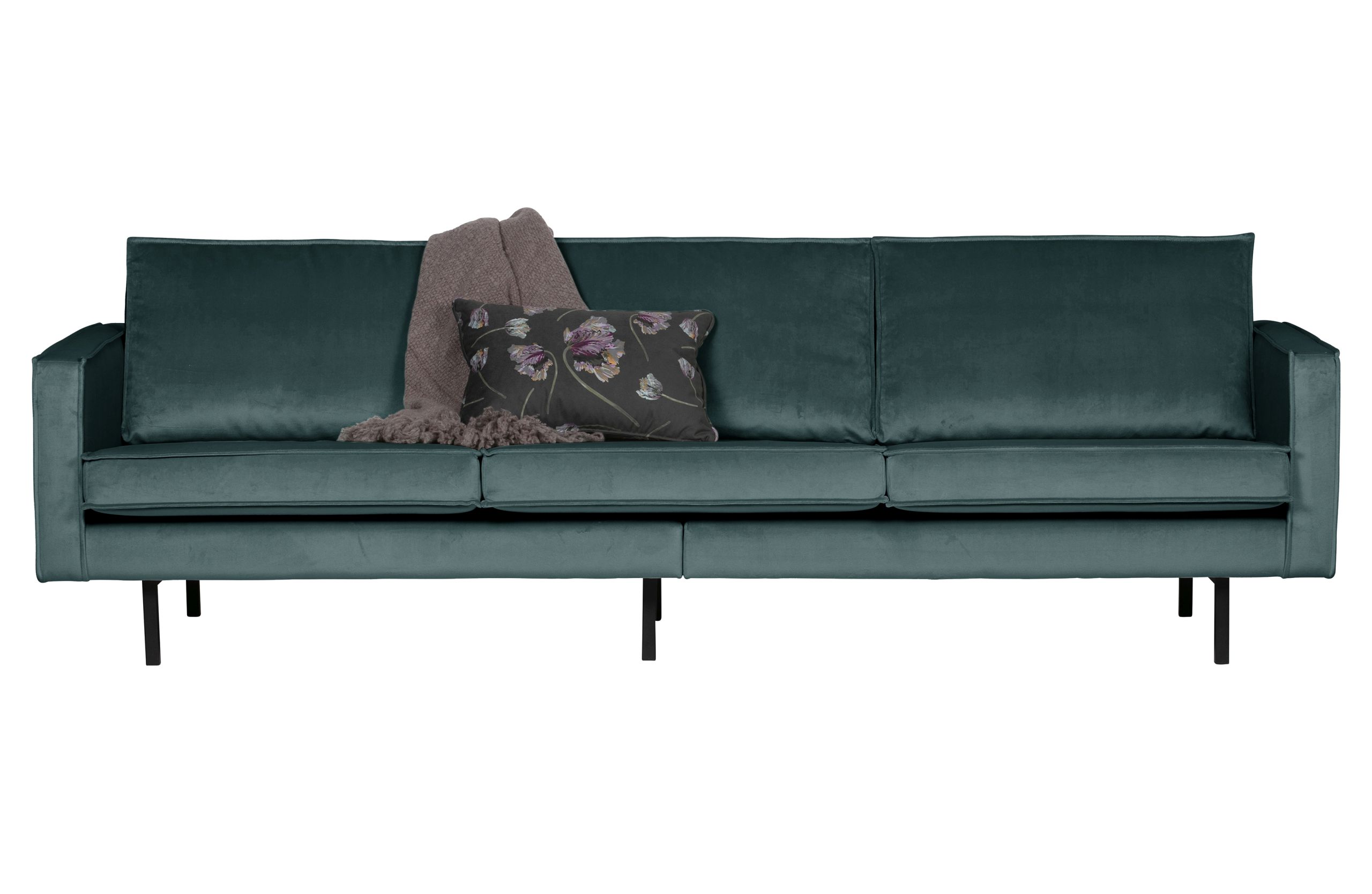 Retro Samtsofa Rodeo 3-Sitzer Teal