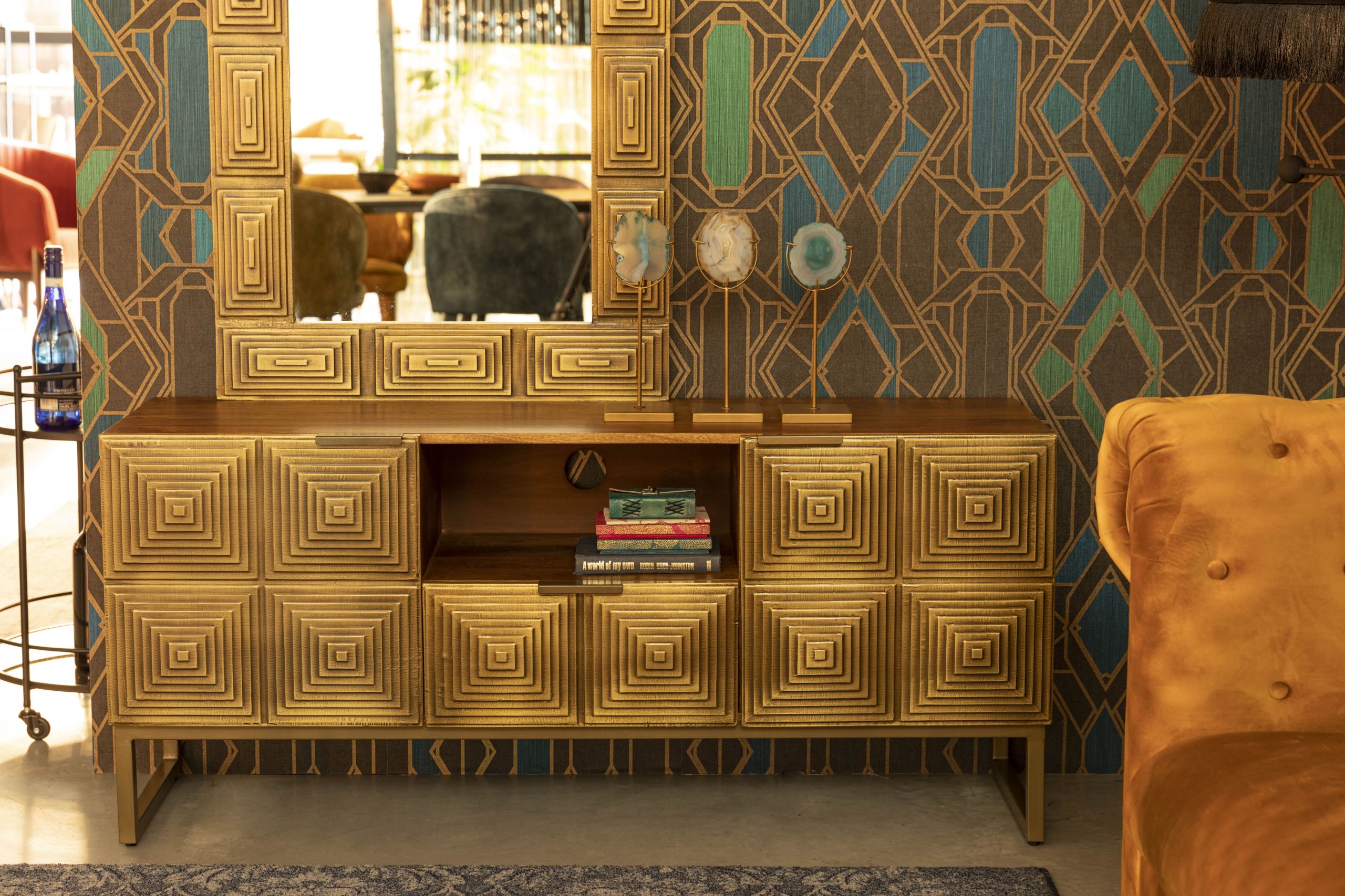 Sideboard TV-Board Volan Gold Art Deco 140