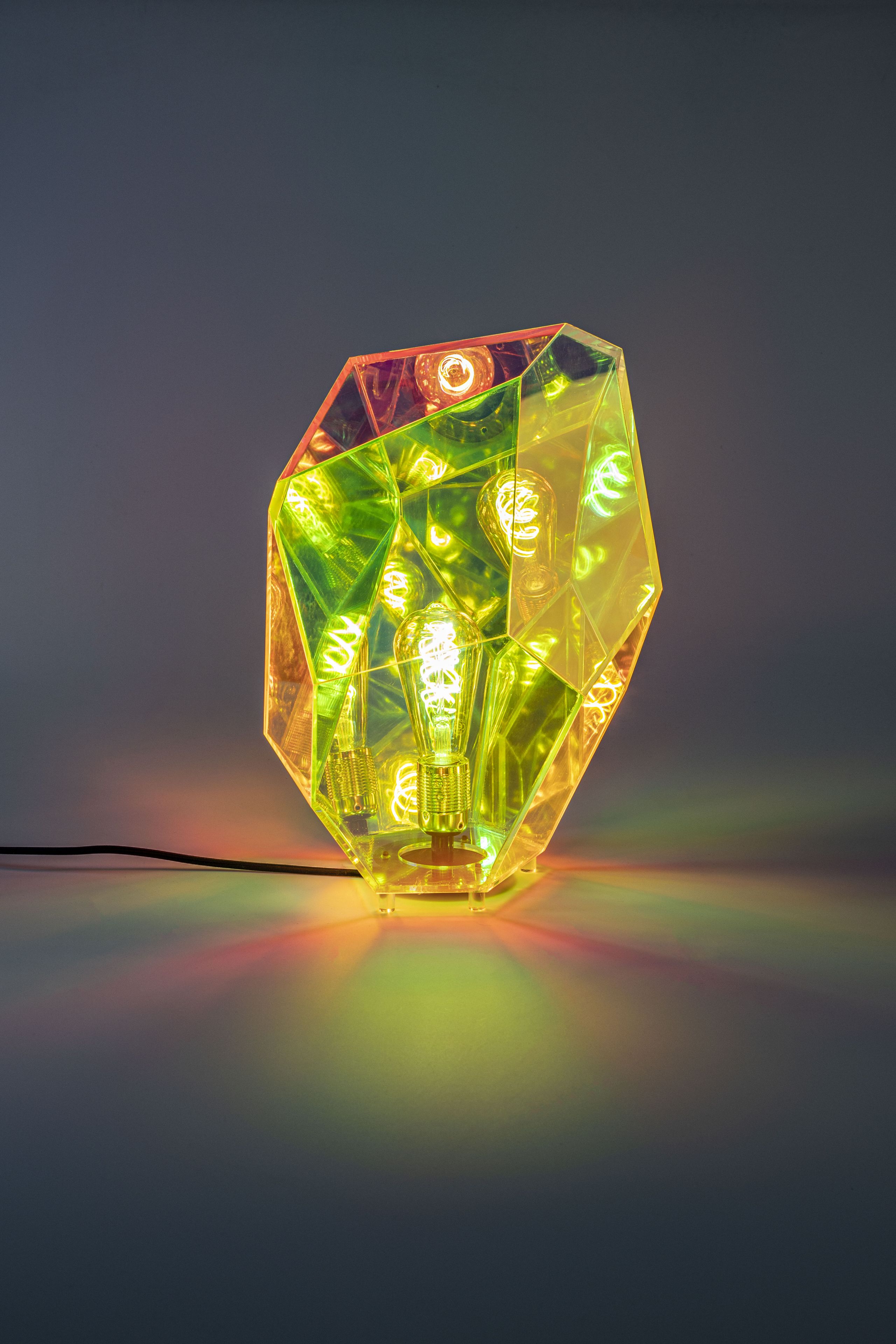 Retro Tischlampe Dear Diamond Holografisch 