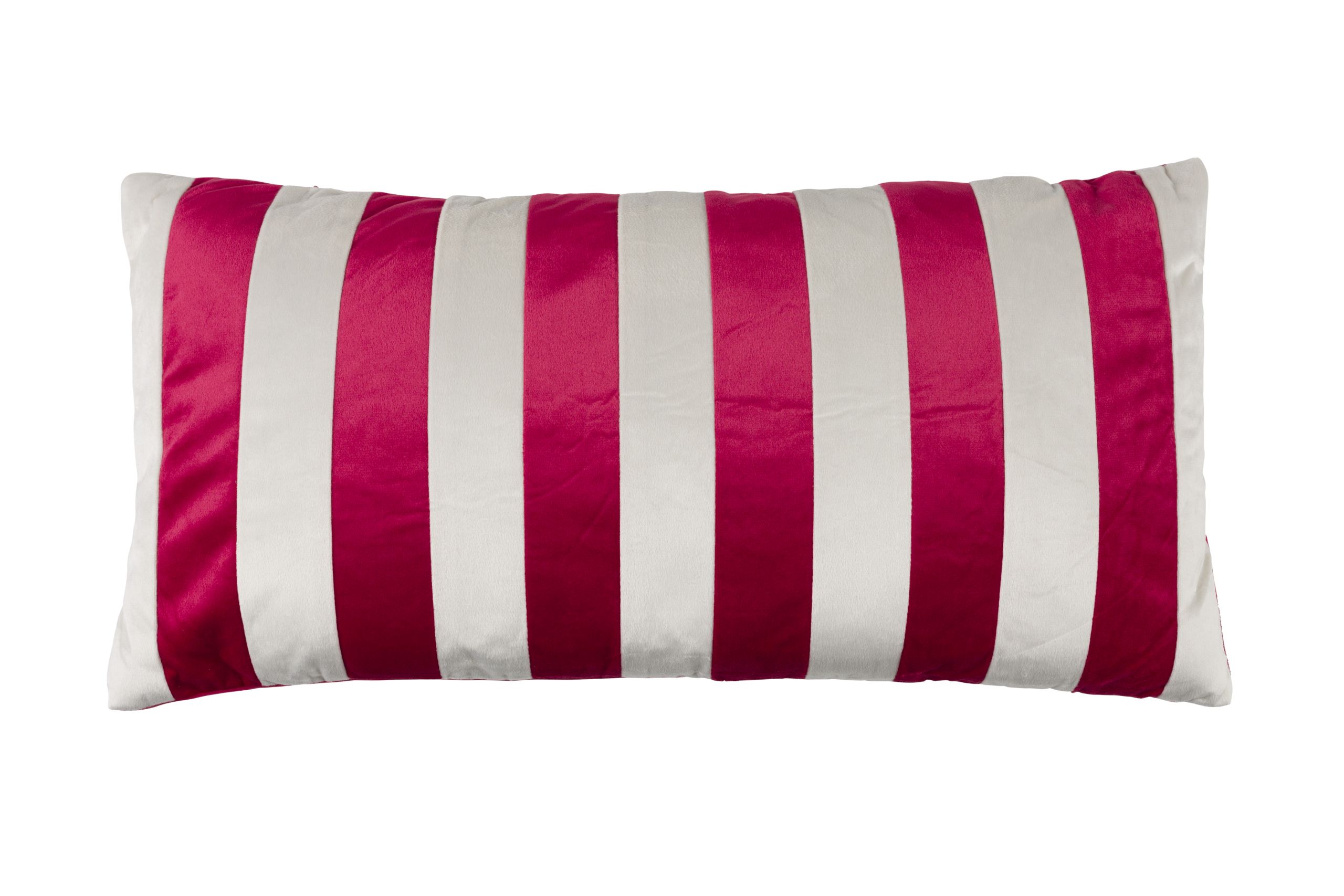 Retro Kissen Stripes in Rot-Weiß 60 cm