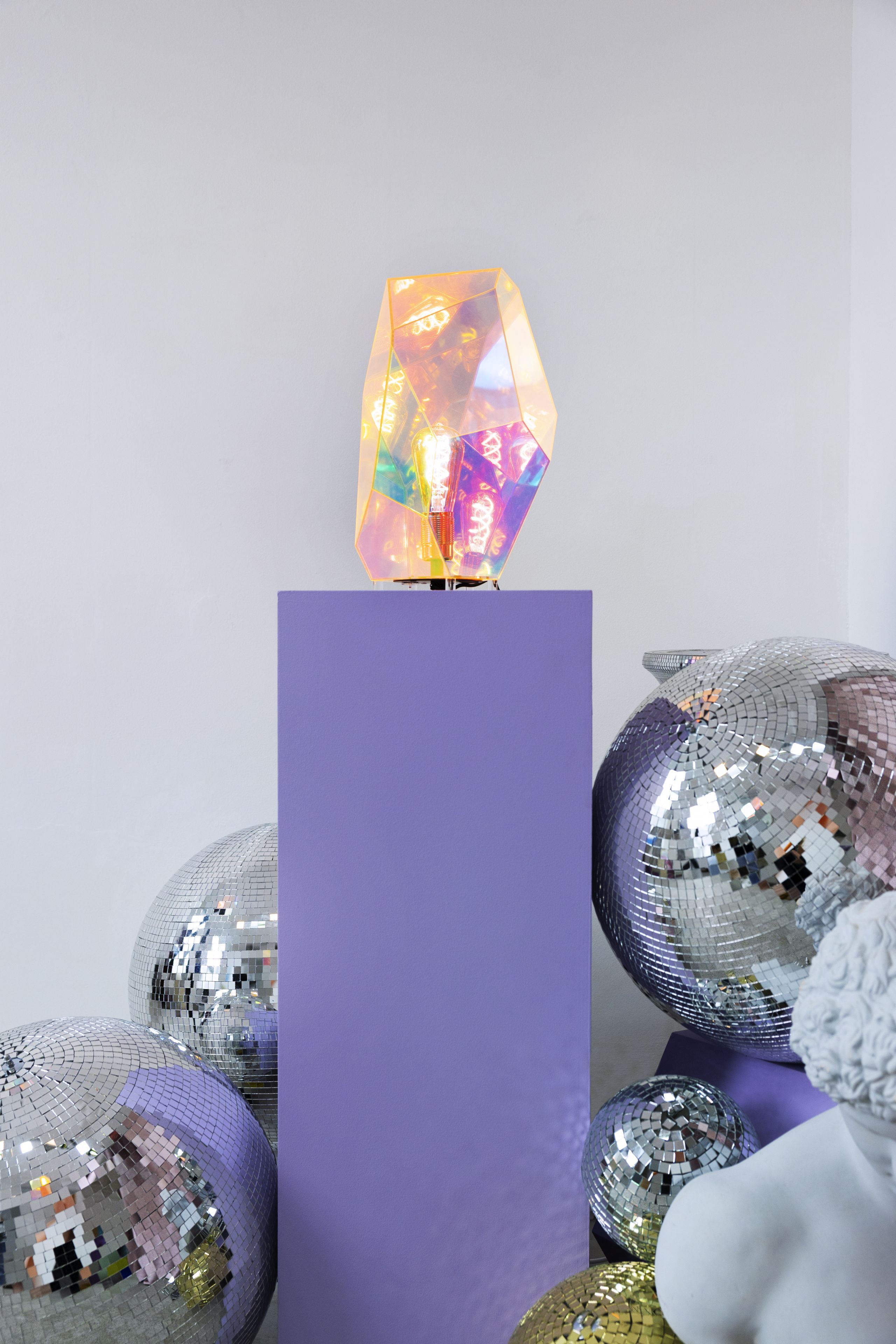 Retro Tischlampe Dear Diamond Holografisch 