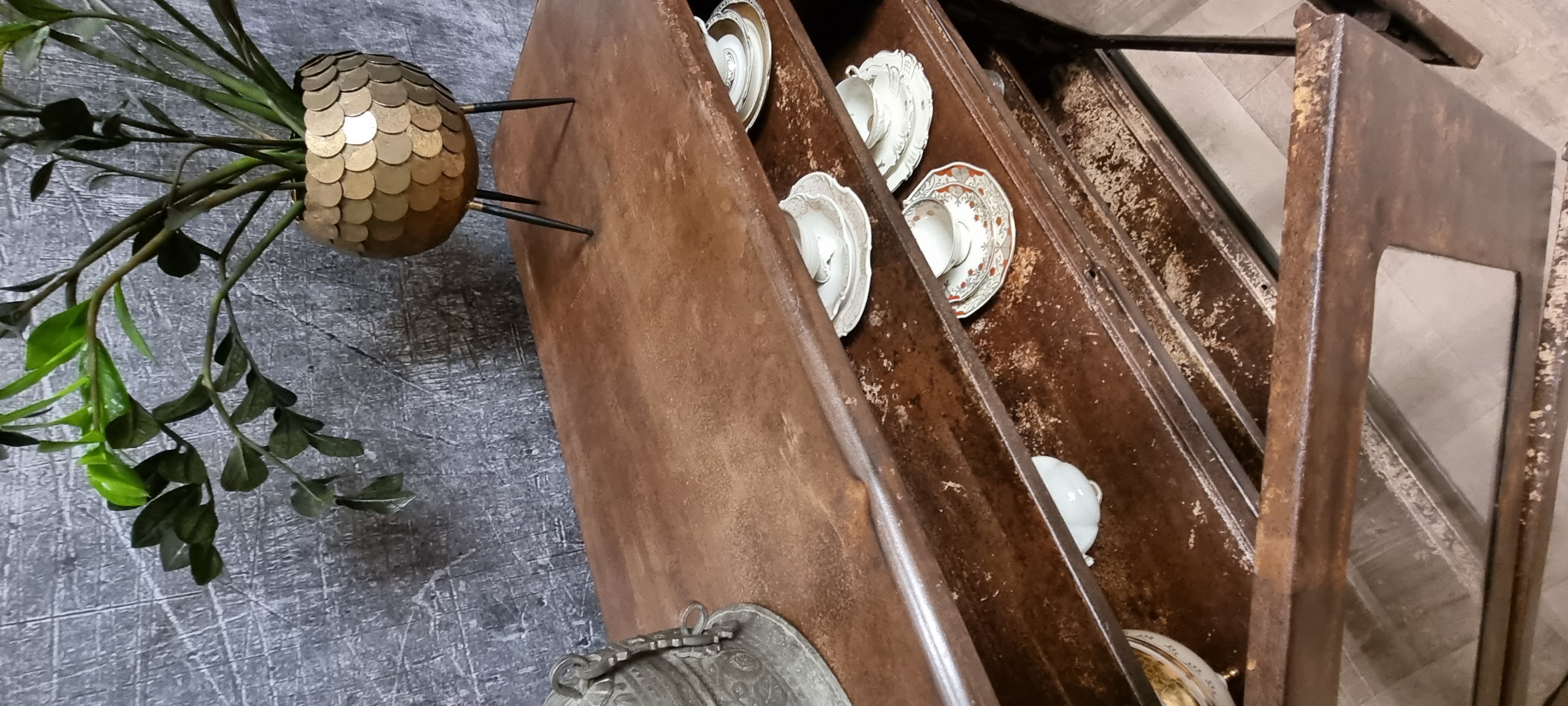 Vintage Sideboard Metallschrank Rusty 4 Türen - Einzelstück