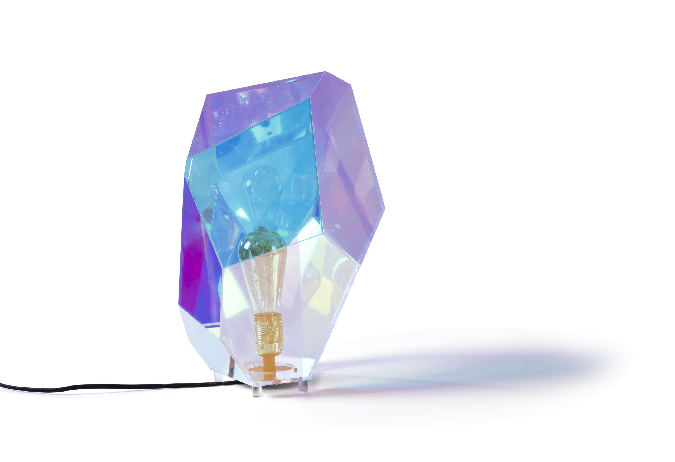 Retro Tischlampe Dear Diamond Holografisch 